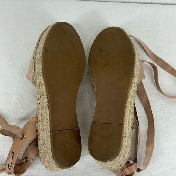 Nanette Lepore Size 8 Being Tie Ankle Ballet Esperdrilles Flats Shoes - Picture 12 of 15